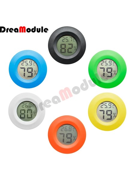 Siyah Mini LCD Dijital Neme Termometre Higrometre Buzdolabı Dondurucu Test Cihazı Termohigrometre Dedektörü Termometre Pet Araba (Yurt Dışından)