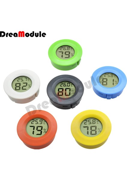 Siyah Mini LCD Dijital Neme Termometre Higrometre Buzdolabı Dondurucu Test Cihazı Termohigrometre Dedektörü Termometre Pet Araba (Yurt Dışından)