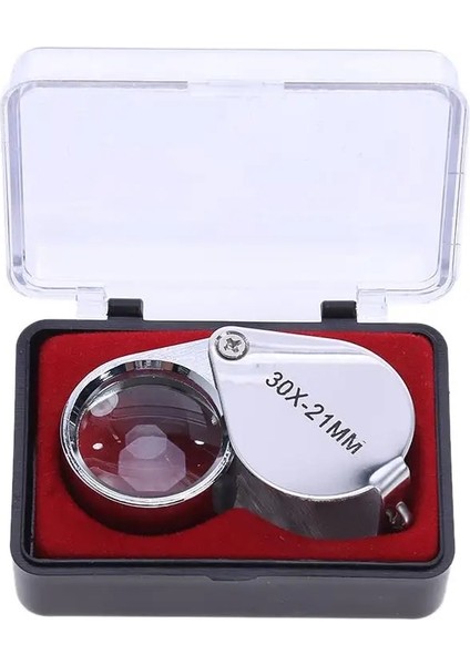 10X 21 mm Kutu ile Metal Takı Büyüteç Kuyumcular Göz Aracı Mücevherat Katlanır Büyüteç Cam Lens Büyüteç Üçlü Cam Takı Elmas (Yurt Dışından) modelleri
