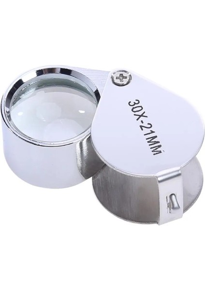 10X 21 mm Kutu ile Metal Takı Büyüteç Kuyumcular Göz Aracı Mücevherat Katlanır Büyüteç Cam Lens Büyüteç Üçlü Cam Takı Elmas (Yurt Dışından) fırsatları