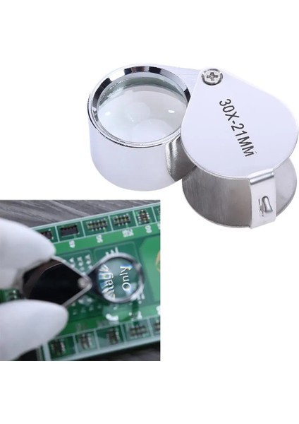 10X 21 mm Kutu ile Metal Takı Büyüteç Kuyumcular Göz Aracı Mücevherat Katlanır Büyüteç Cam Lens Büyüteç Üçlü Cam Takı Elmas (Yurt Dışından) indirimleri