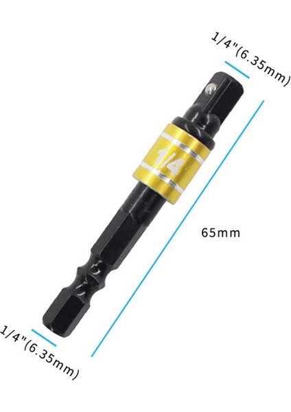 Balck 1-4 1 Adet Matkap Soket Adaptörü Darbeli Sürücü Hex Shank ile 1/4 "3/8" 1/2 "uzatma Çubuğu Uçları Elektrikli Matkap Kafaları Kare Soket Matkap (Yurt Dışından)