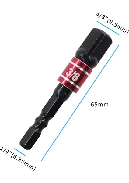 Balck 1-4 1 Adet Matkap Soket Adaptörü Darbeli Sürücü Hex Shank ile 1/4 "3/8" 1/2 "uzatma Çubuğu Uçları Elektrikli Matkap Kafaları Kare Soket Matkap (Yurt Dışından)