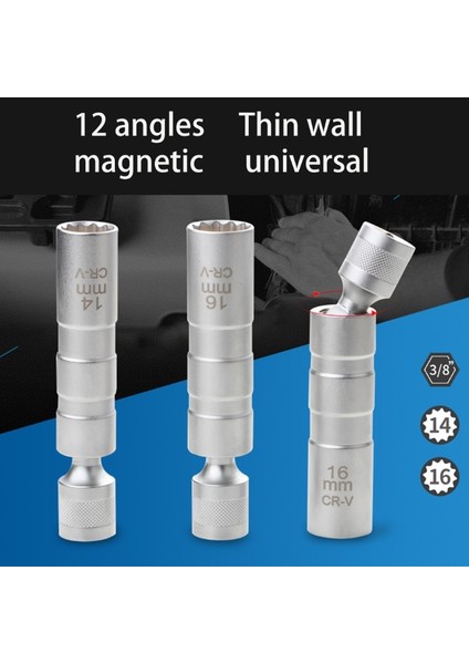 16MM Döner Ince Duvar Uzun Soket Evrensel Ortak Uzatma Esnek Lokma Anahtar Temizleme Aracı 14/16MMDROPSHIPPING (Yurt Dışından) fırsatları