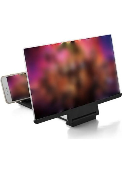 Beyaz 3D Ekranlı Cep Telefonu Amplifikatörü 8 Inç Hd Video Büyüteç Projektör Pratik Taşınabilir Projektörler (Yurt Dışından) fırsatları