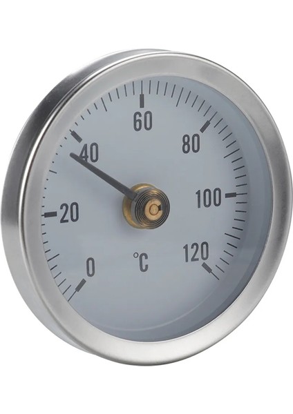 Çelik Termometre 0-120°C Sıcak Su Borusu Termometre Baca Borusu Fırın Barbekü Kadranı Sıcaklık Göstergesi (Yurt Dışından)
