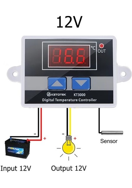 12V 110C Ac 220V 12V 24V 10A -50~110C Akıllı Dijital Termostat LED Sıcaklık Kontrol Cihazı Regülatörü Anahtarı Inkübatör Ntc Sensörü (Yurt Dışından)