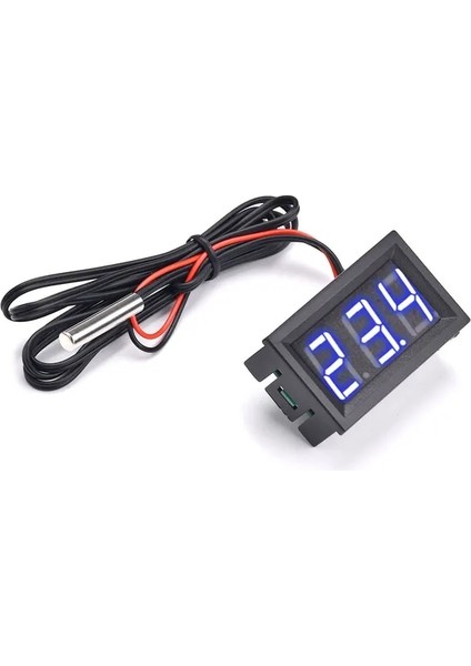 Çubuk Mavi DC12V 0.56 "mini Dijital LED Termometre Araba Sıcaklık Monitörü Için Panel Metre Ölçüm Aralığı -50-120 ℃ Sıcaklık Probu ile (Yurt Dışından)