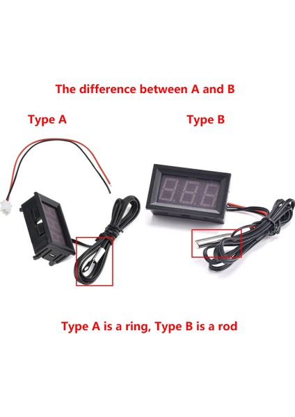 Çubuk Mavi DC12V 0.56 "mini Dijital LED Termometre Araba Sıcaklık Monitörü Için Panel Metre Ölçüm Aralığı -50-120 ℃ Sıcaklık Probu ile (Yurt Dışından) fırsatları