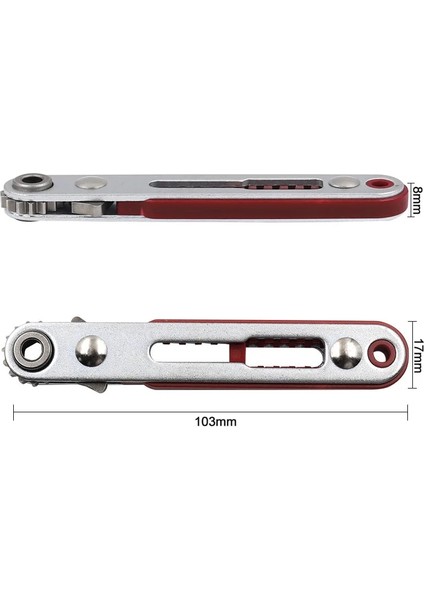 Düz Ödeme Mini Cırcır Anahtarı Tornavida 1/4 Inç Sürücü Soket Altıgen Tornavida Bit Çift Sürücü Kafa Cırcır Anahtarı Aracı Iki Kafalı (Yurt Dışından) fiyatları