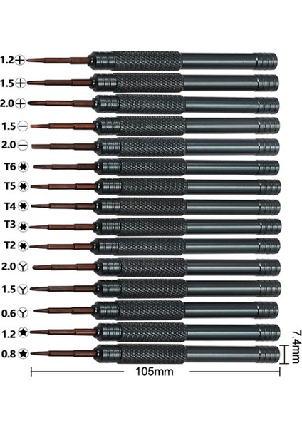 T3 Hassas Tornavida 0.8 1.2 Pentalobe T2 T3 T4 T5 T6 Y2.0/1.5/0.6/1.2 Phillips Oluklu Vidalar iPhone Ekran Tamir Kiti Için (Yurt Dışından)