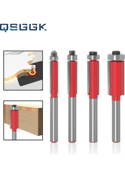 6mm Shank D Meslek Alaşım Ağaç Işçisi Freze Kesici 6mm 1/4 "shank Gömme Kırpma Ahşap Freze Uçları Rulman Uçlu Değirmen Aksesuarları (Yurt Dışından) fiyatları