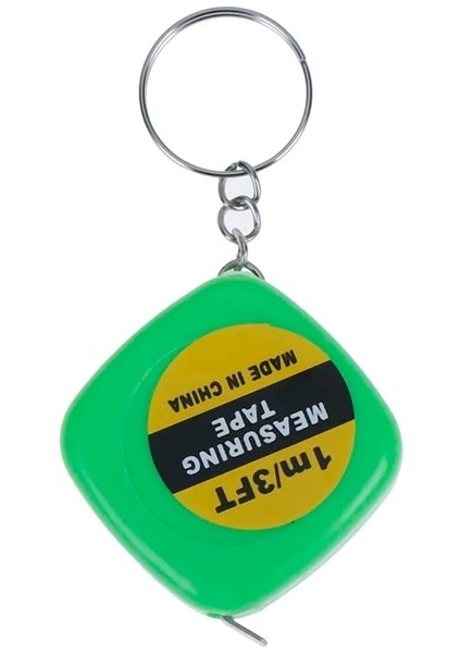 Yeşil 1 Adet 1 M Mini Mezura Anahtarlık Yatay Kabarcık Plastik Taşınabilir Geri Çekilebilir Cetvel Santimetre/inç Mezura (Yurt Dışından)