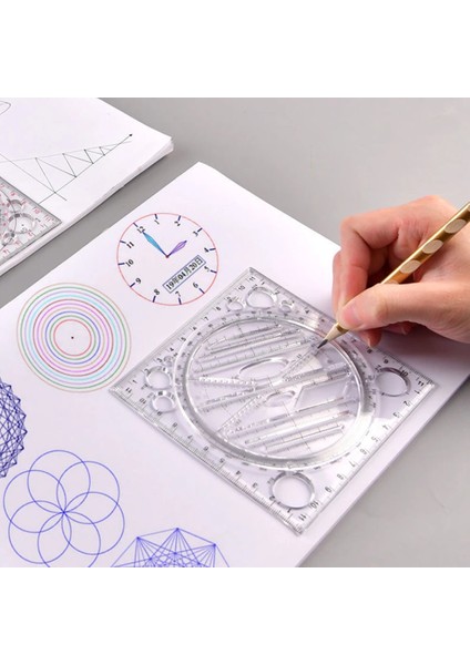 Siyah Dönebilen Çizim Cetveli Öğrenci Matematiksel Stereo Geometri Sanat Tasarım Şablonu (Yurt Dışından) indirimleri