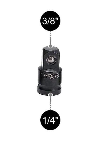 1-4 Ila 3-8 1/4 "3/8" 1/2 "3/4" Soket Dönüştürücü Adaptör Redüktör Seti Sürücü Darbe Soketi Adaptörü Araba Bisiklet Garaj Tamir Aracı (Yurt Dışından)