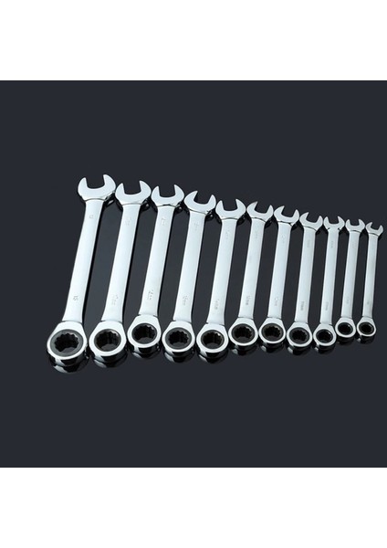 8mm Cırcır Kombinasyonu Metrik Anahtar Diş Dişli Halkası Tork ve Anahtar Aletleri Onarım Için Bir Anahtar Seti (Yurt Dışından)