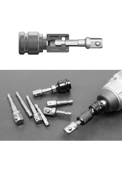 A0144-30MM Matkap Soket Adaptör Kiti Darbeli Matkap Uzatma Ucu Soket Adaptör Kiti 1/4'' 3/8'' 1/2'' Kare Kafa 1/4'' Hex Shank Matkap Araçları (Yurt Dışından)