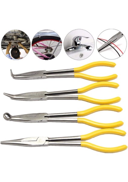 03 1 Adet Ekstra Uzun Kargaburun Seti Düz Bükülmüş Ucu Mekanik Ekipman El Aletleri Profesyonel Tüccarlar ve Yapımcılar Için Mükemmel Araç (Yurt Dışından) fırsatları