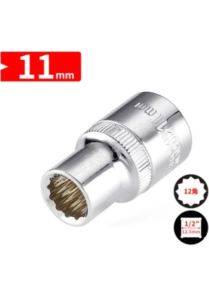 11MM 1/2 "kare Sürücü Soket Bit Cırcır Anahtarı Soket Güç Aracı Torx Yıldız Bit Oto Tamir El Aletleri (Yurt Dışından)