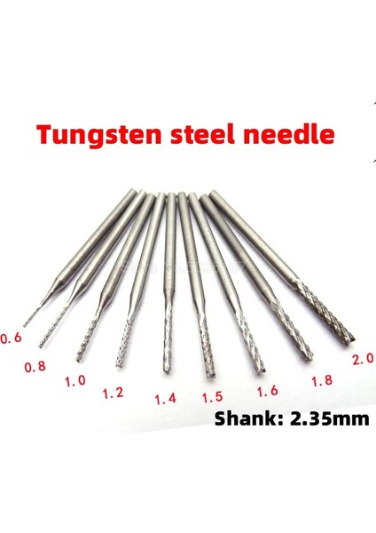 0.6mm 1 Adet 2.35 mm Shank Karbür End Mill Gravür Uçları Alaşım Freze Kesicisi Cnc Döner Çapaklar Tungsten Çelik Spiral Takım Tezgahı (Yurt Dışından)