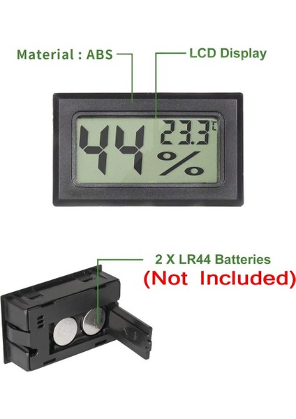 Siyah Mini Kablosuz Dijital LCD Kapalı Uygun Sıcaklık Sensörü Nem Ölçer Termometre Higrometre Ölçer (Yurt Dışından) fırsatları