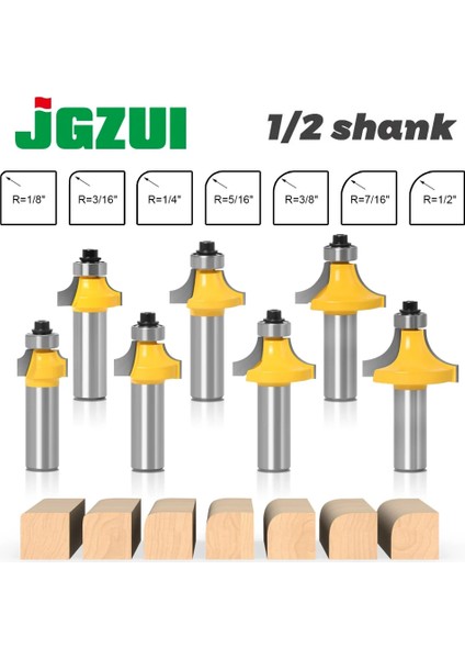 12 x R11.1 1 Adet 0.5in 12MM Shank Köşe Yuvarlak Yönlendirici Bit Ahşap Ağaç Işleme Aracı Için Rulman ile Tungsten Karbür Freze Kesici (Yurt Dışından) fiyatları