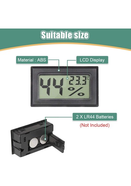 Hiçbir Tel Beyaz Yeni Mini Dijital LCD Kapalı Uygun Sıcaklık Sensörü Nem Ölçer Termometre Higrometre Akvaryum Aletleri Ölçer (Yurt Dışından) indirimleri