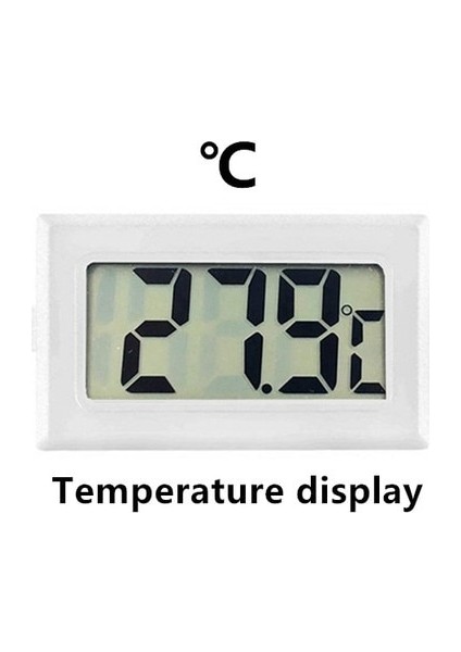 T-No Wire Beyaz Mini LCD Dijital Termometre Higrometre Sıcaklık Iç Mekan Uygun Sıcaklık Sensörü Nem Ölçer Ölçer Aletler Kablo (Yurt Dışından)