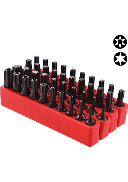 T6-T40 Delikli 25MM Torx Yıldız Tornavida Uçları Delik Manyetik Tornavida Ucu T20 T25 T6-T40 1/4 Inç Hex Shank S2 Çelik Tornavida Seti Araçları (Yurt Dışından)