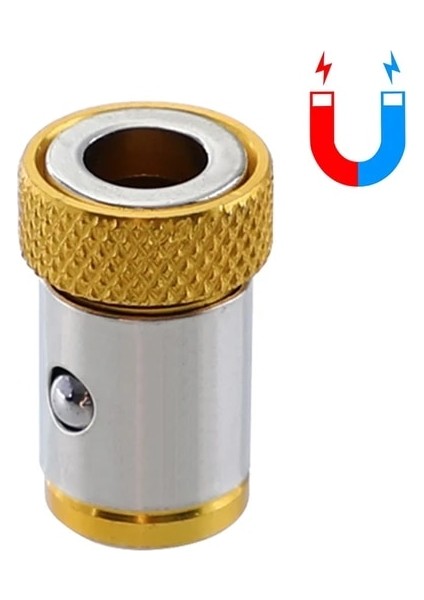 Sarı Toplu Kafa 1 Adet 8 Adet 6.35MM Tornavida Manyetik Halka Kafa S2 Alaşımlı Elektrikli Tornavida Bit Kaymaz Hex Manyetik Halka Toplu Kafa El Aletleri (Yurt Dışından)