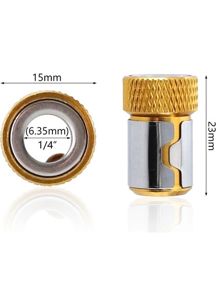 Sarı Toplu Kafa 1 Adet 8 Adet 6.35MM Tornavida Manyetik Halka Kafa S2 Alaşımlı Elektrikli Tornavida Bit Kaymaz Hex Manyetik Halka Toplu Kafa El Aletleri (Yurt Dışından) fiyatları