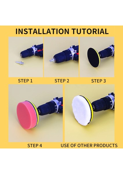 6 Inç-Düz Tip 1 Adet 1/3/5 Adet 3 "/4"/5 "/6"/7" Sünger Köpük Parlatma Pedleri Parlatma Pedleri Araba Güzellik Ağda Parlatma Pedi Sünger Köpük Parlatma Pedi (Yurt Dışından) indirimleri