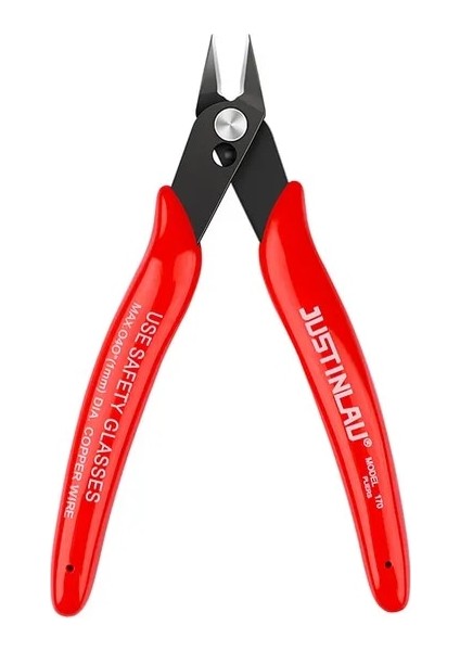 Kırmızı 170 Tel Kesici Kesme Pensesi Pratik Tel ve Kablo Kesme Düz Kargaburun Dıy Düzeltici Konik Kesici Kırmızı El Aletleri (Yurt Dışından)