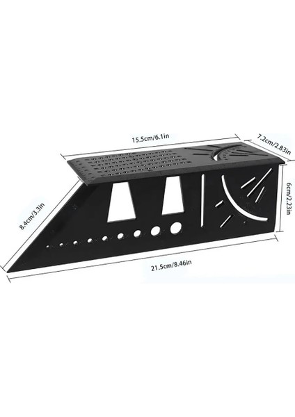 Siyah Çok Fonksiyonlu 3D Açı Cetvel 45 Derece Ağaç Işleme Hattı Cetvel Marangoz Hattı Kare Ölçüm Cetveli Scribe Mark Çizgi Ölçer (Yurt Dışından) modelleri