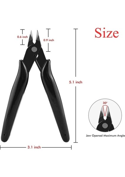 1 Adet Petpig 5 Inç Çapraz Pense Makası Pratik Elektrik Teli Kablo Kesiciler Kesme Yan Snips Gömme Mini Pense El Aletleri (Yurt Dışından)