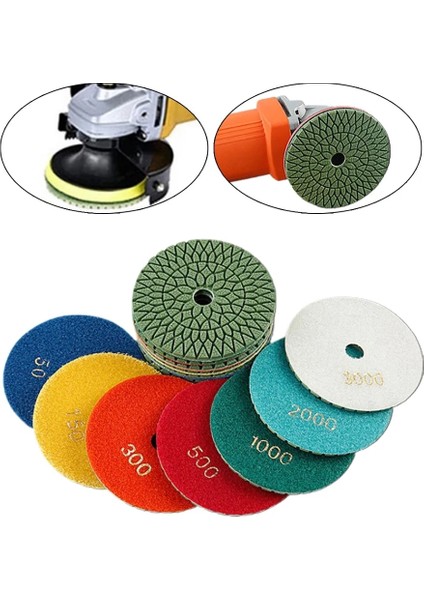 04 Elmas Parlatma Pedleri 100MM Islak Parlatma Pedi Granit Taş Beton Mermer Parlatma Taşlama Diskleri Kullanın Elektrikli El Aletleri (Yurt Dışından) fiyatları