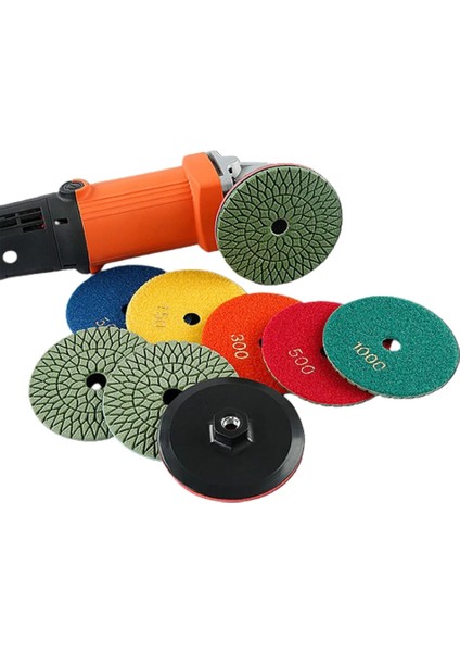 04 Elmas Parlatma Pedleri 100MM Islak Parlatma Pedi Granit Taş Beton Mermer Parlatma Taşlama Diskleri Kullanın Elektrikli El Aletleri (Yurt Dışından) fırsatları