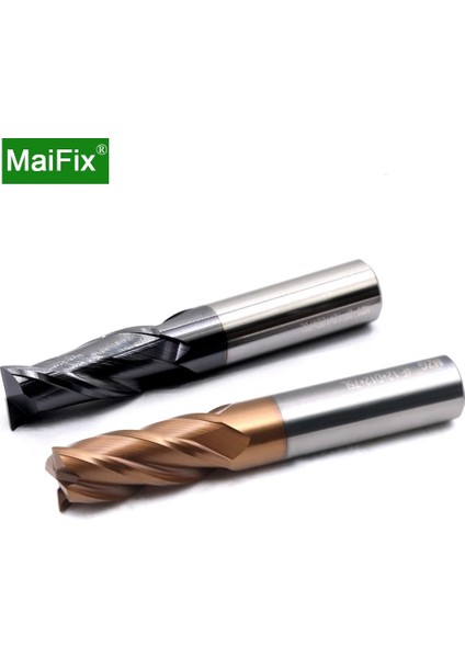 2X4X50L 2F55C Maifix Hrc 45 55 65 2 Kenar 4 Flüt Kare Freze Kesicisi Titanyum Işleme 2F45C Parmak Frezeler Cnc Kesme Aletleri Çelik (Yurt Dışından)