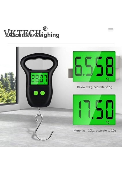 Styleb Taşınabilir 50 kg Asılı Terazi Arkadan Aydınlatmalı Elektronik Balıkçılık Ağırlıkları Cep Dijital Terazi Balıkçılık Bagaj Mutfak Ağırlığı (Yurt Dışından) fırsatları
