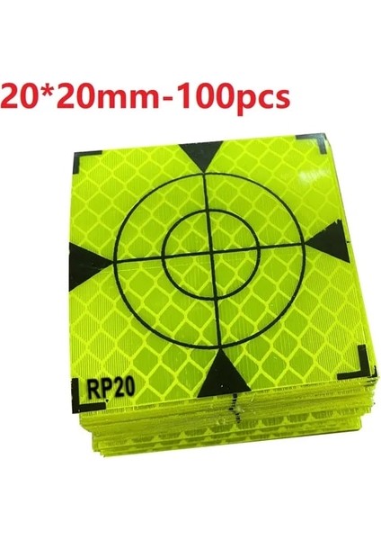 Yeşil Indirim! 100 Adet 20*20MM Reflektör Levha Total Station Yansıtıcı Bant Hedef Anketi Coğrafya Floresan Etiket (Yurt Dışından)