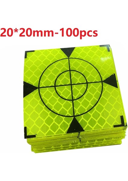 Yeşil Indirim! 100 Adet 20*20MM Reflektör Levha Total Station Yansıtıcı Bant Hedef Anketi Coğrafya Floresan Etiket (Yurt Dışından)