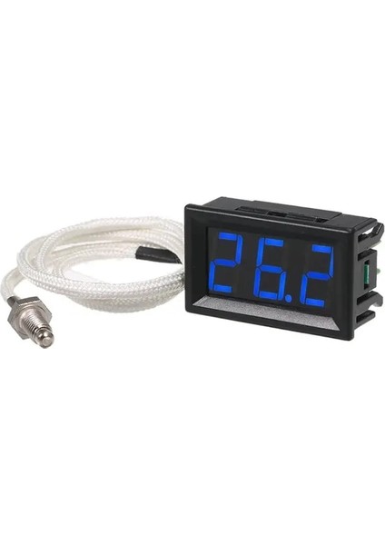 Mavi Endüstriyel Yüksek Sıcaklık K Tipi M6 Termokupl Termometre 12 V Dijital Sıcaklık Ölçer Test Cihazı -30 ~ 800 Derece Termograf (Yurt Dışından)