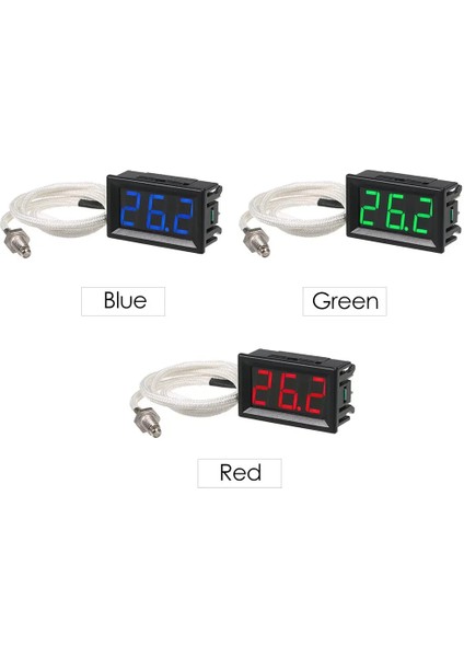Mavi Endüstriyel Yüksek Sıcaklık K Tipi M6 Termokupl Termometre 12 V Dijital Sıcaklık Ölçer Test Cihazı -30 ~ 800 Derece Termograf (Yurt Dışından) fiyatları