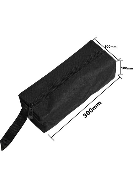Siyah 300X100X100MM Oxford Kanvas Su Geçirmez Depolama El Alet Çantası Vidalar Çiviler Matkap Ucu Metal Parçalar Balıkçılık Seyahat Makyaj Organizatör Kılıfı Çanta Kılıf (Yurt Dışından)