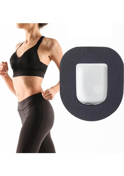 10 Adet Siyah Serbest Stil Yapışkanlı Yamalar Oval Şeffaf Bandajlar 4 1/2 "x 3 1/5 Açık Spor Yama Taşınabilir Sabit Sensör Fixic (Yurt Dışından)