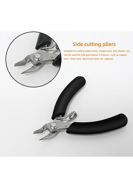 YTH-037 Mavi 3.5 Inç Mini Çapraz Pense Takı Yuvarlak Kargaburun Elektronik Makas Çok Fonksiyonlu Paslanmaz Çelik Makası El Aletleri (Yurt Dışından) fırsatları