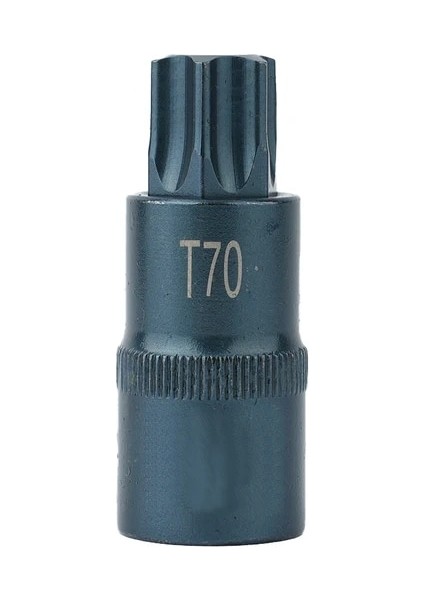 T70 Torx Tornavida Bit Aracı 1/2 Soket Uçları Adaptörü T30 T40 T45 T50 T55 T60 T70 1/2 Inç Adaptör El Aleti Çok Fonksiyonlu (Yurt Dışından)