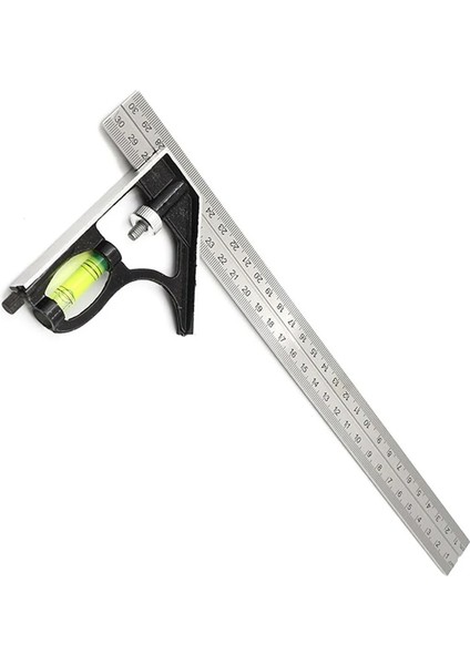 Açı Kare Ölçme Alet Takımı Hassas Paslanmaz Çelik Alüminyum Dayanıklı Ayarlanabilir Kombinasyon Su Terazisi 12 "300MM (Yurt Dışından) indirimleri