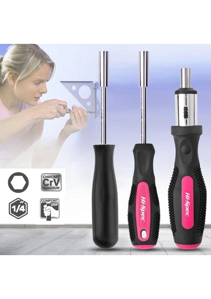 G 1/4 (6.35MM) Cırcır Tornavida Bit Tutucu Kolu Oluklu Hex Torx Phillips Bit Için Çok Fonksiyonlu Tornavida Soket Sürücü (Yurt Dışından) fiyatları