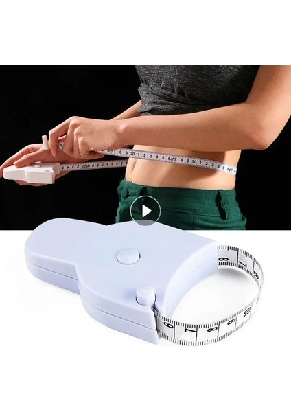 Beyaz Kendiliğinden Sıkılan Vücut Mezura Cetvel 150 Cm/60 Inç Dikiş Terzi Terzilik Ölçü Cetveli Metre Filmi Bel Göğüs Bacaklar (Yurt Dışından) fırsatları